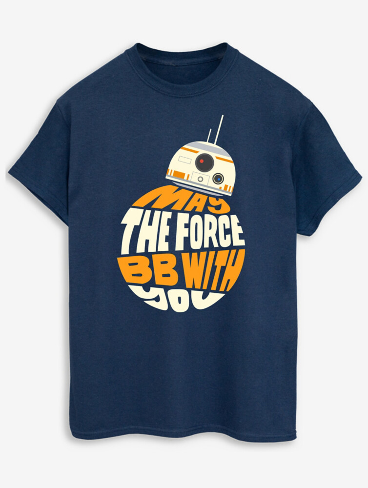 

NW2 Star Wars BB8 Slogan Adult Navy Футболка с принтом George., нави, Синий