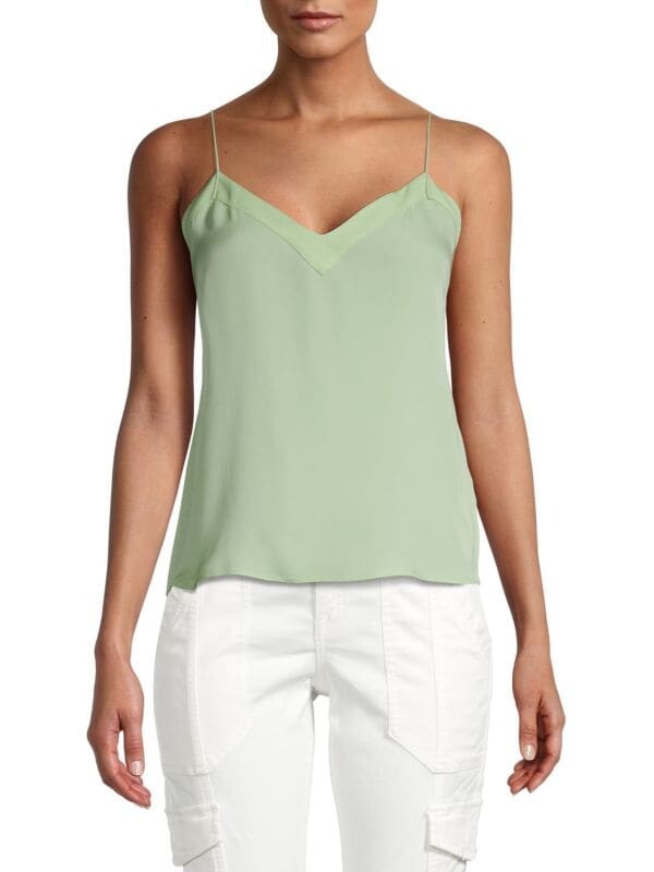 

Шелковый топ allena Joie Faded lime