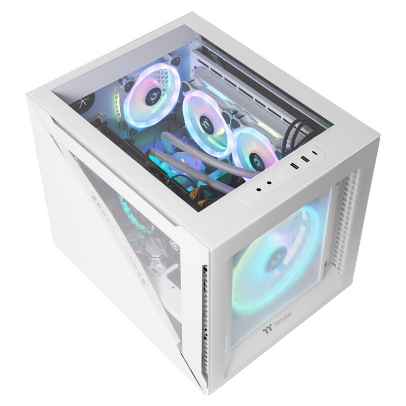 

Корпус Thermaltake Divider 200 TG, Mini Tower, белый