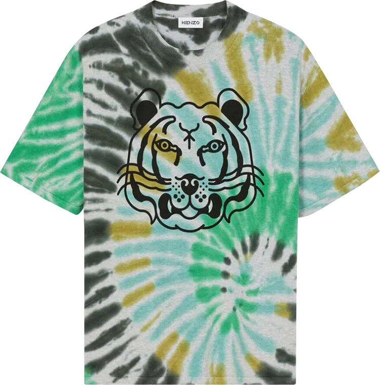 

Футболка Kenzo K Tiger Tie Dye T-Shirt 'Mint', зеленый