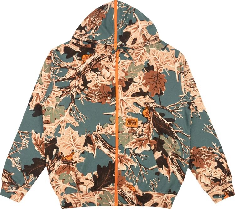 

Худи Icecream Invisible Zip Hoodie 'Camo', зеленый