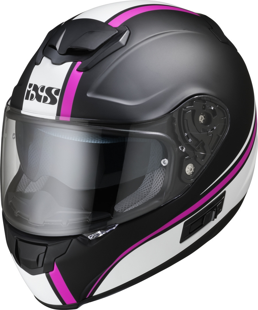 Шлем IXS 215 2.1, черно-бело-розовый