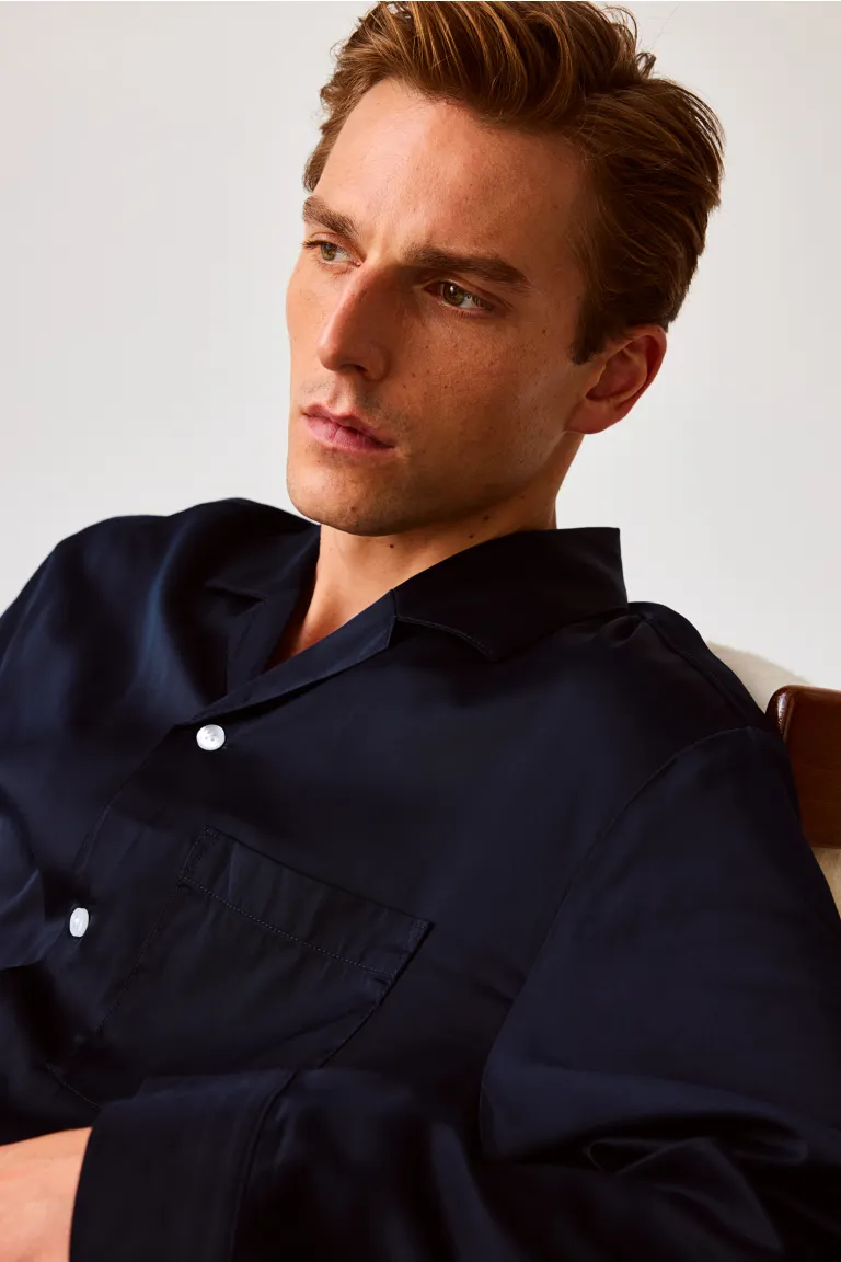 

Атласная пижама H&M, синий