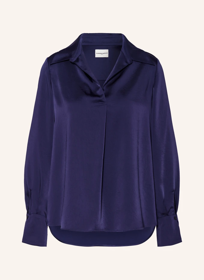

Атласная блузка-рубашка Claudie Pierlot, фиолетовый