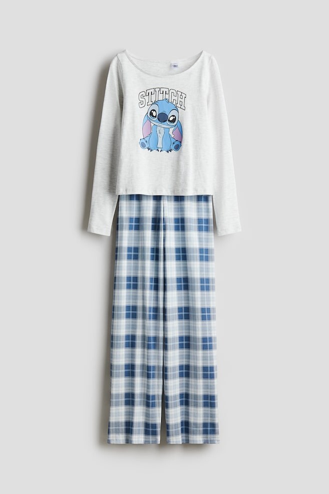 

Широкая хлопковая пижама H&M, синий