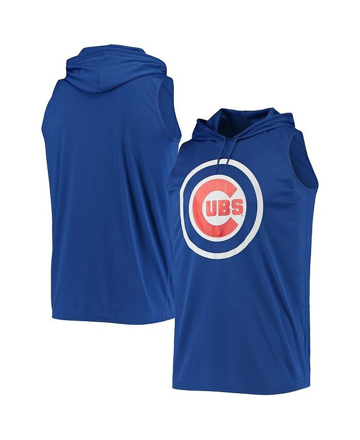 

Мужской пуловер с капюшоном без рукавов Royal Chicago Cubs Stitches, синий