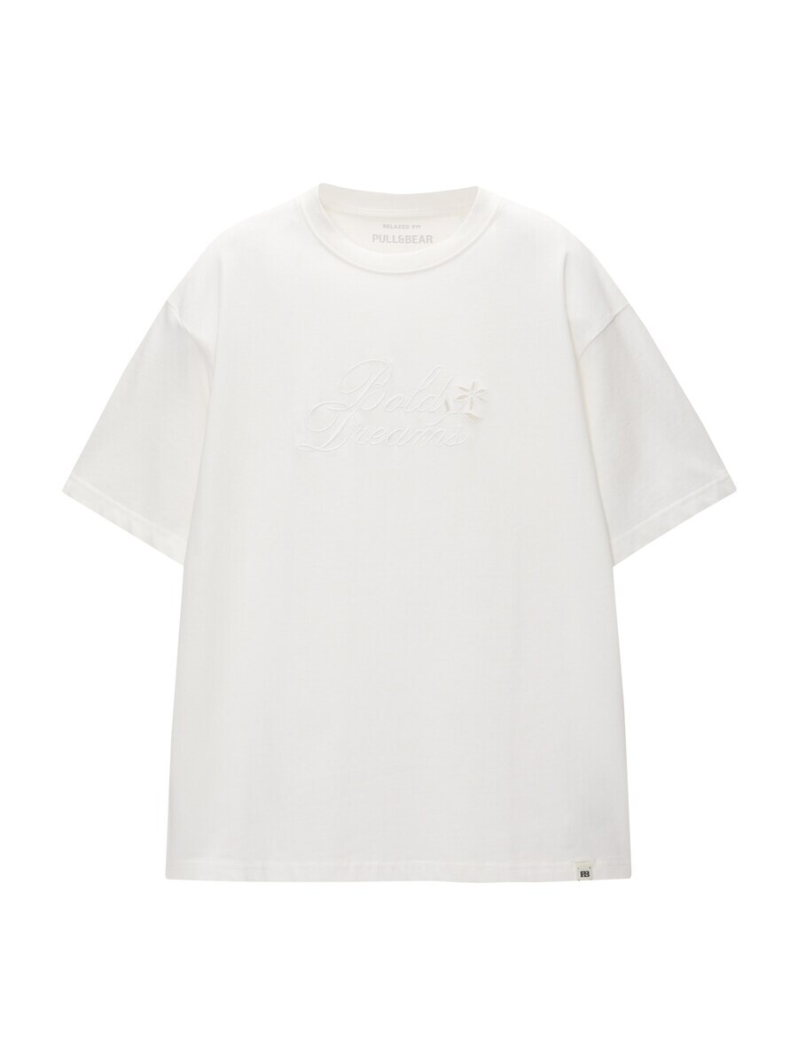 

Футболка Pull&Bear, цвет Wool White