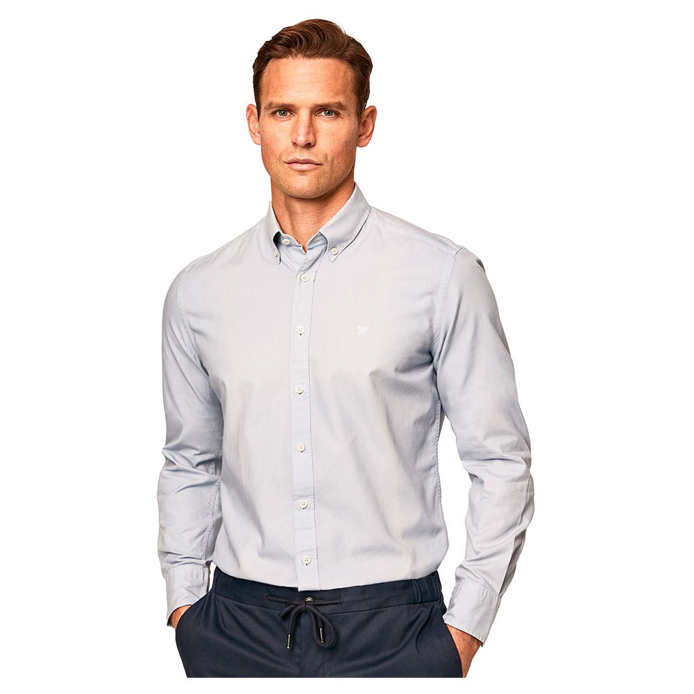 Рубашка Hackett Garment Dyed Oxford, серый