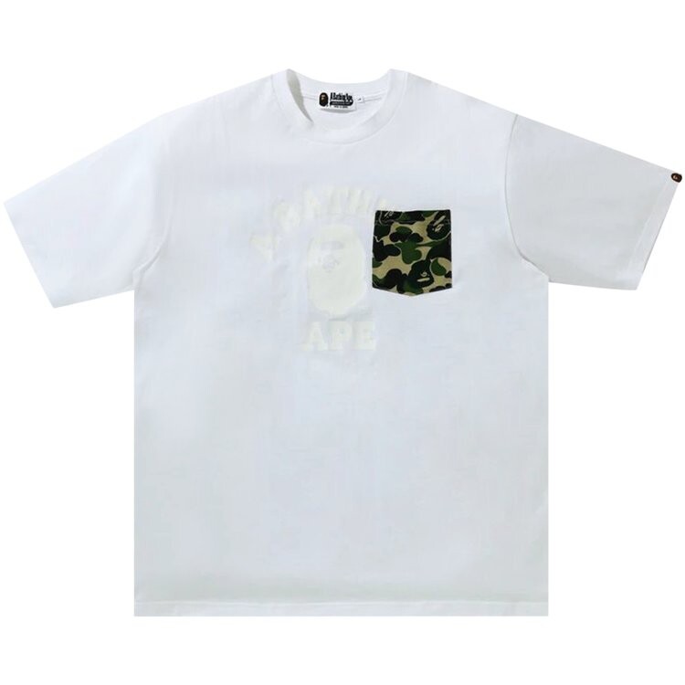 

Футболка BAPE ABC Camo College Relaxed Pocket Tee 'White', белый