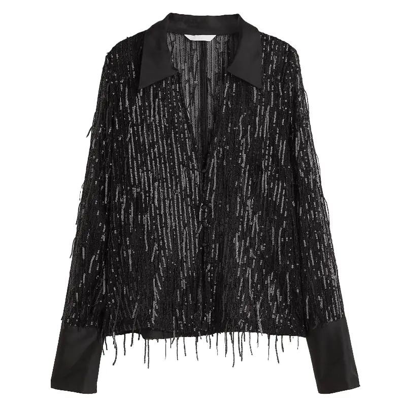

Блузка H&M Sequined, черный