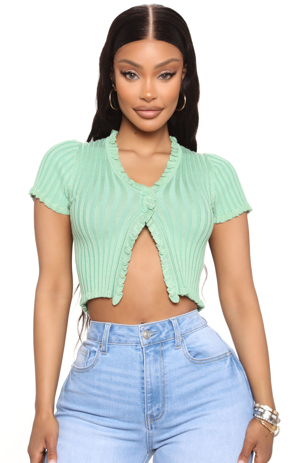 

Топ Fashion Nova 9997WH, зеленый