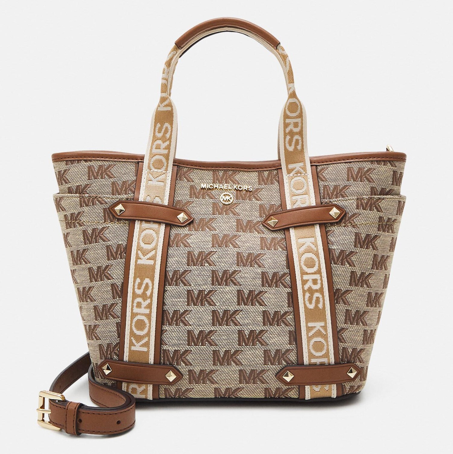 

Сумка-тоут Michael Kors Maeve, бежевый/коричневый