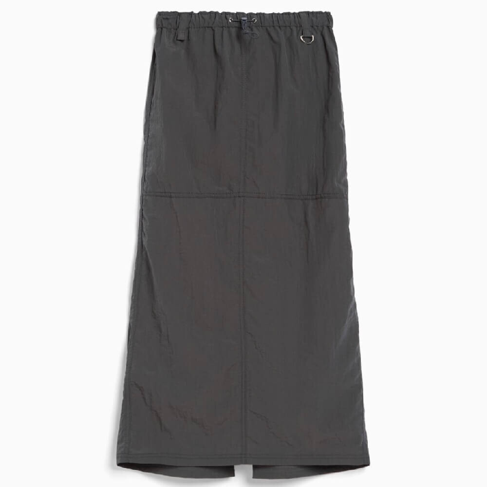 

Юбка Bershka Nylon Effect Midi, серый