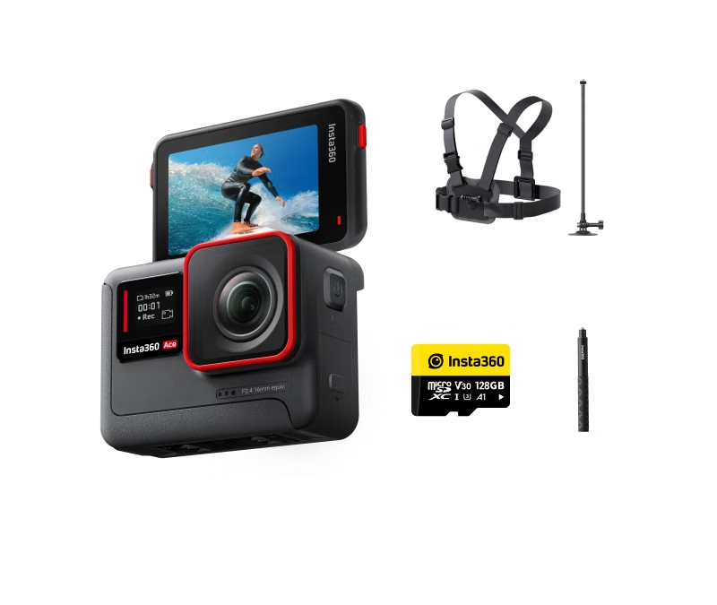 Экшн-камера Insta360 Ace, Winter Sports set, черный экшн камера insta360 ace pro water sports set черный