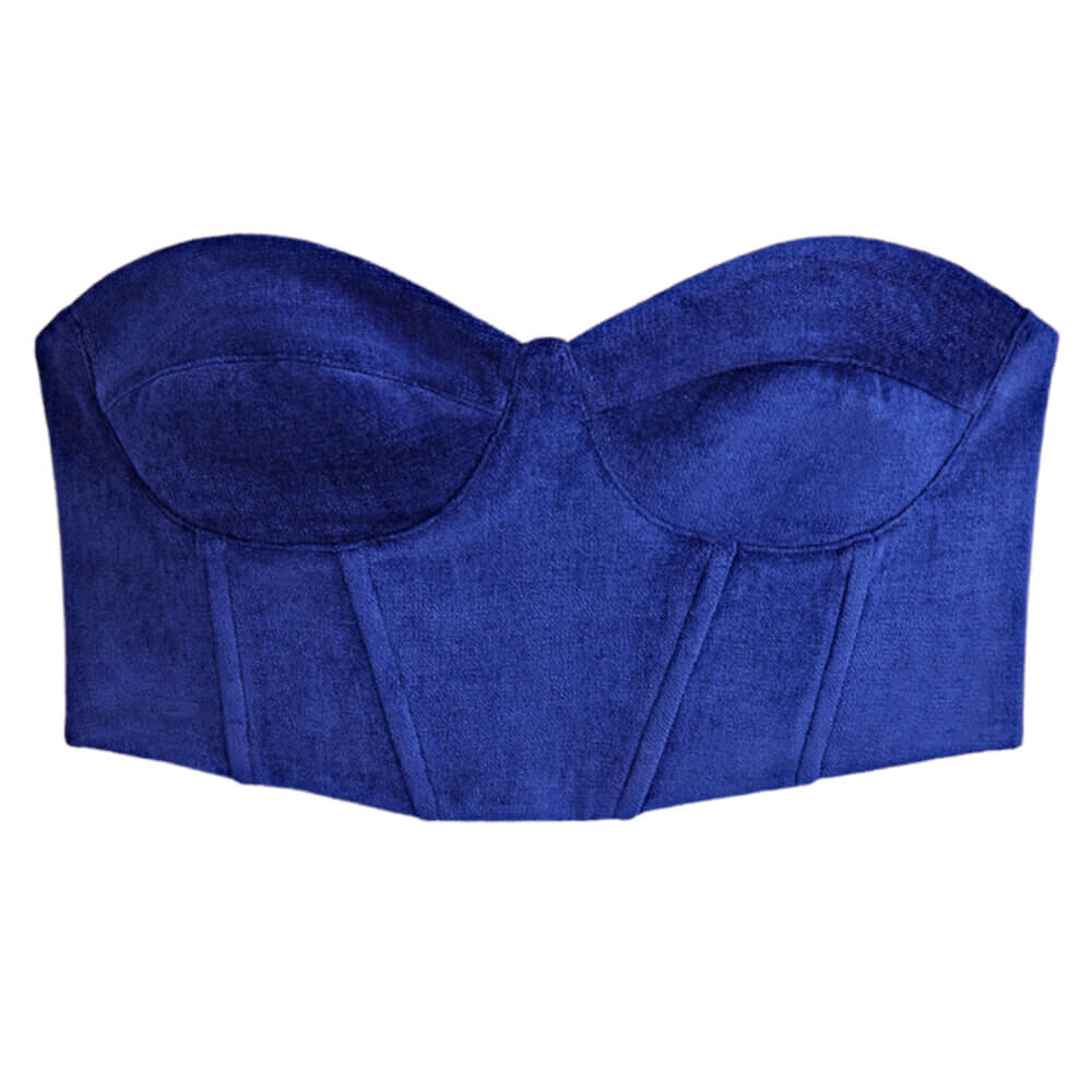 

Топ Massimo Dutti Bustier, синий