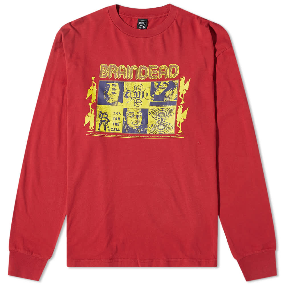 

Футболка Brain Dead Telescopic Long Sleeve Tee, Красный