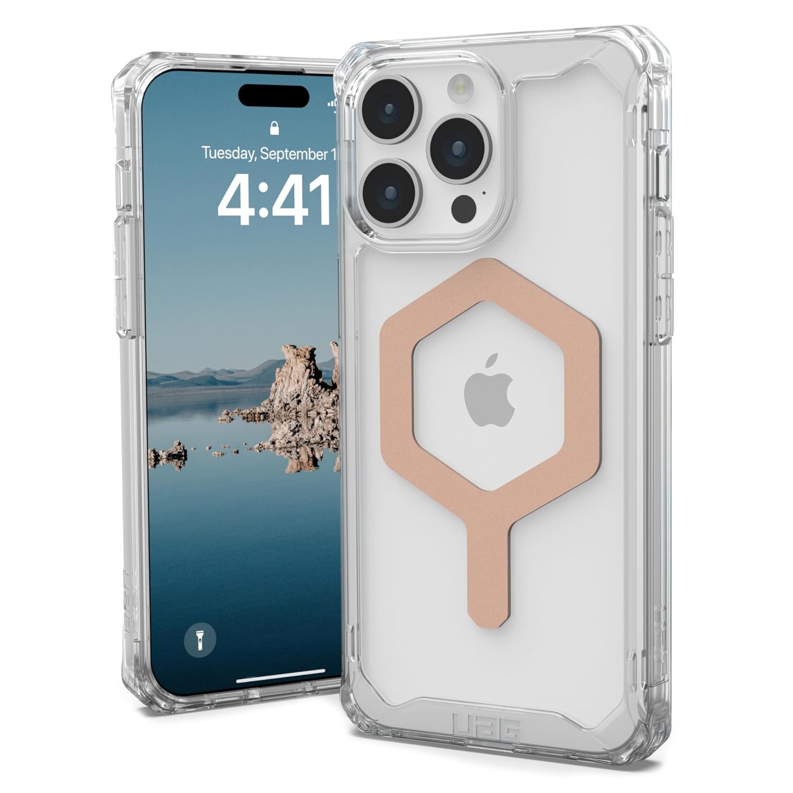 Чехол UAG Plyo для iPhone 15 Pro Max, Ice/Rose Gold – купить с доставкой  из-за рубежа через платформу «CDEK.Shopping»