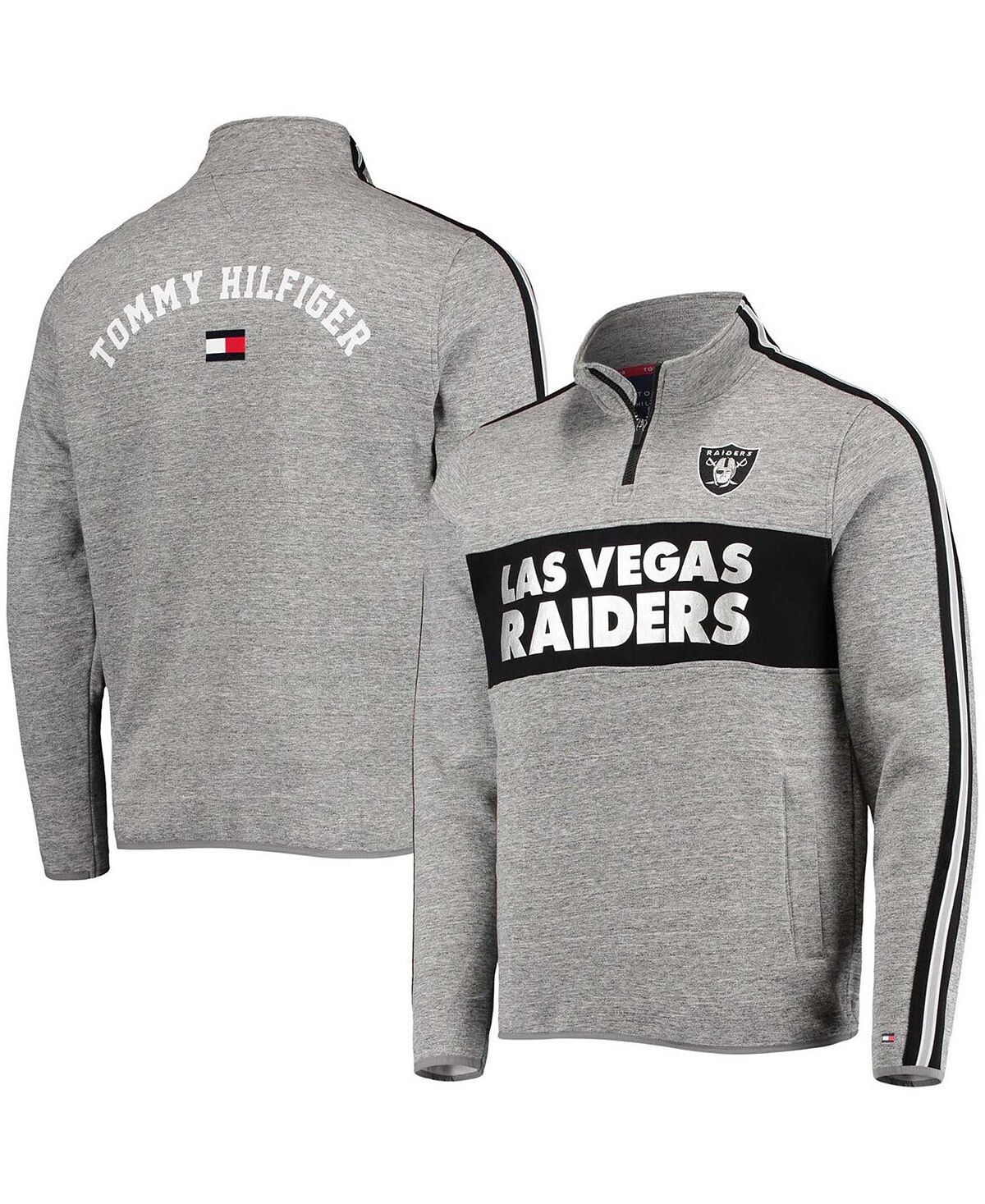 

Мужская серая куртка las vegas raiders mario с молнией на четверть молнии в меланжевом цвете Tommy Hilfiger, мульти