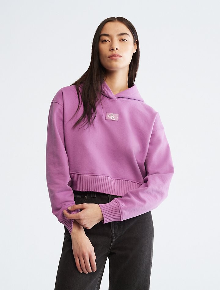 

Укороченное худи с логотипом Monogram Calvin Klein