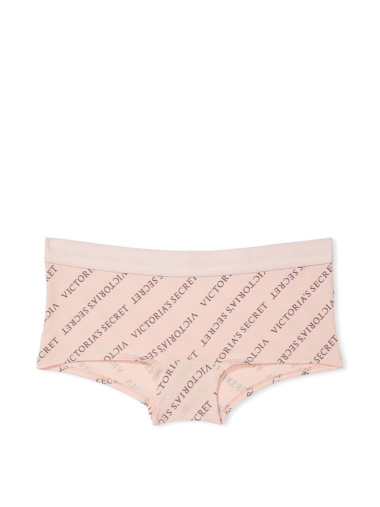 

Трусы Victoria's Secret Logo Cotton Boyshort, розовый