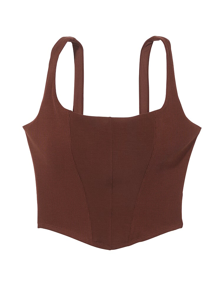 

Топ спортивный Victoria's Secret Sandwash Corset Tank, коричневый