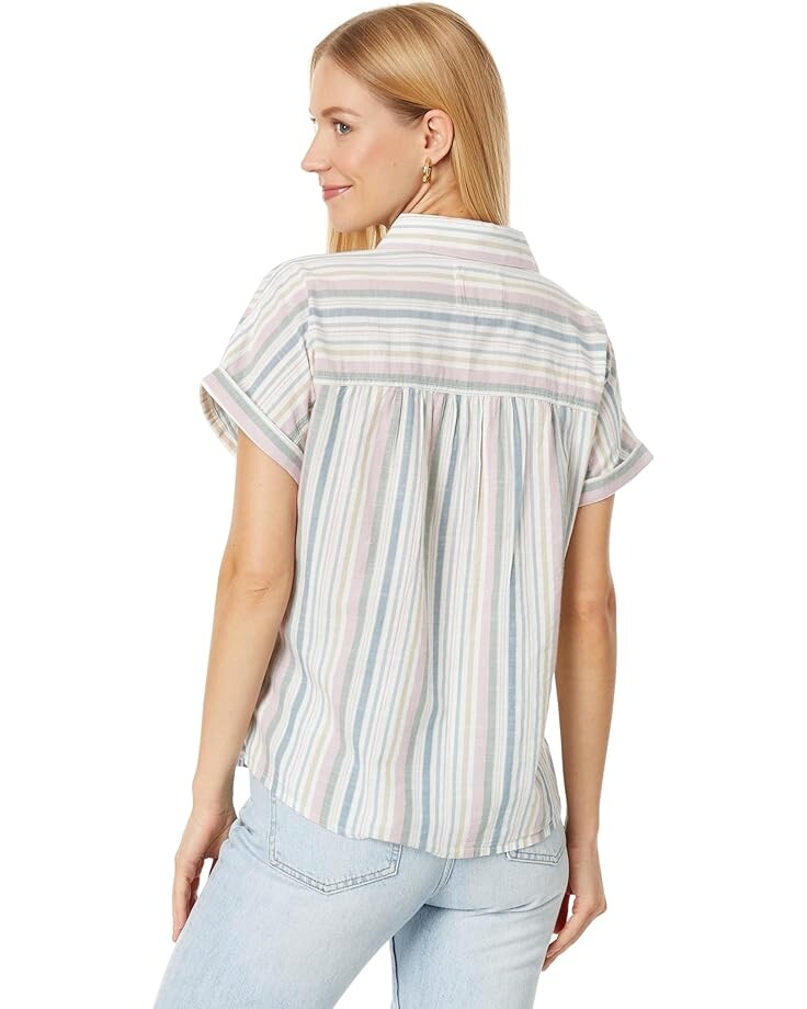 

Рубашка Lucky Brand Relaxed Striped Workwear Shirt, цвет Green Multi
