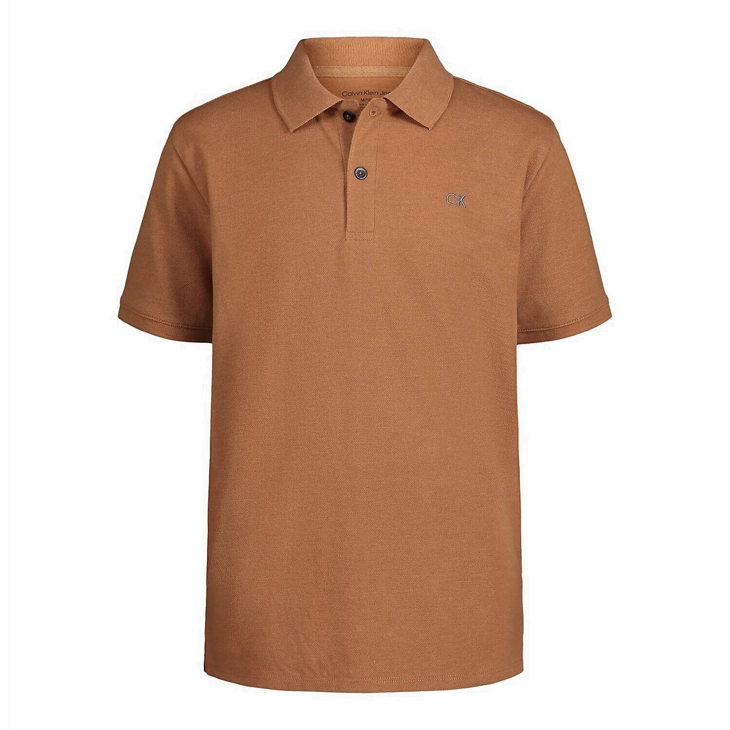 

Рубашка-поло для мальчиков Calvin Klein Solid Color Micro Pique, коричневый