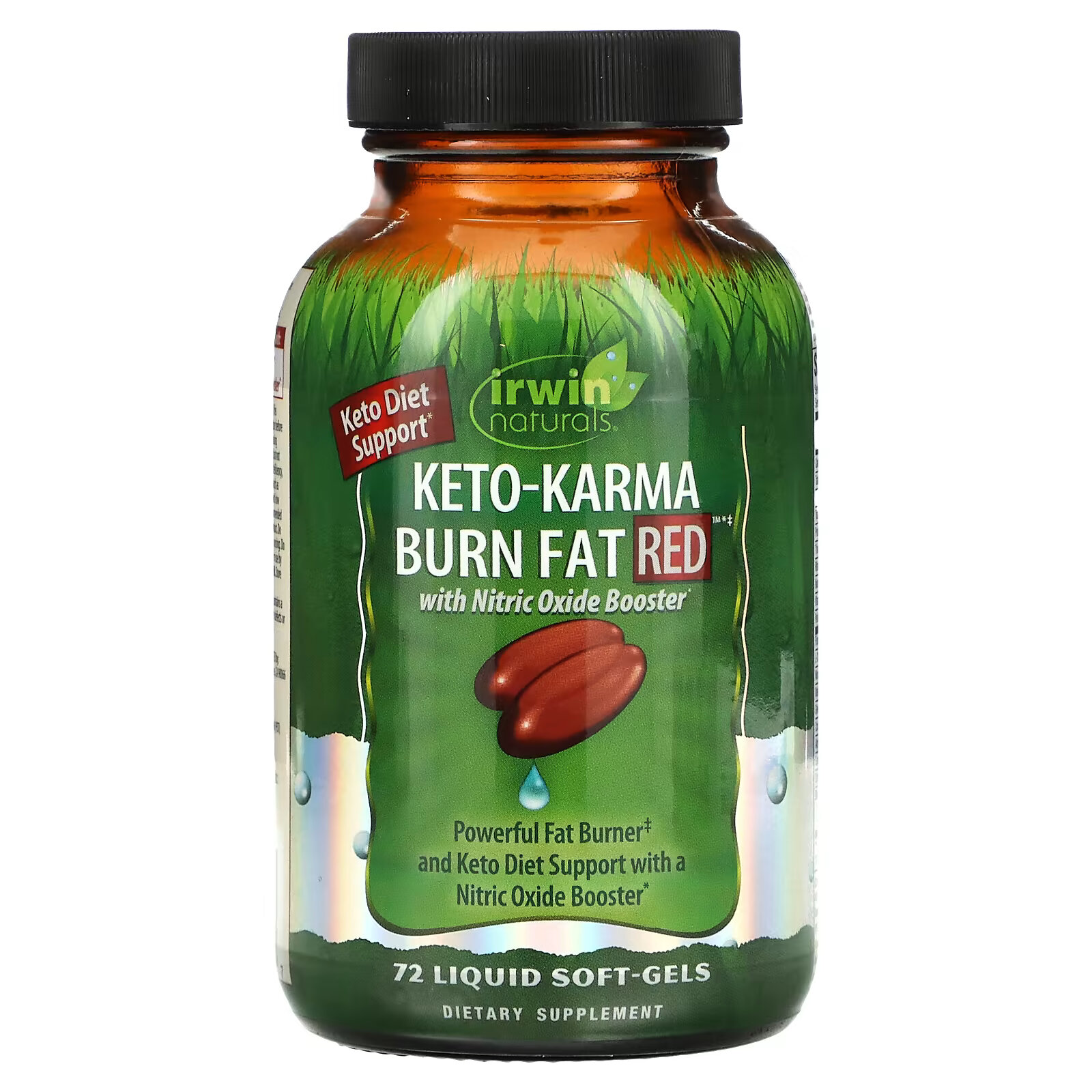 Irwin Naturals, Keto-Karma Burn Fat Red, 72 желатиновые капсулы irwin naturals keto karma burn fat red 72 liquid soft gels