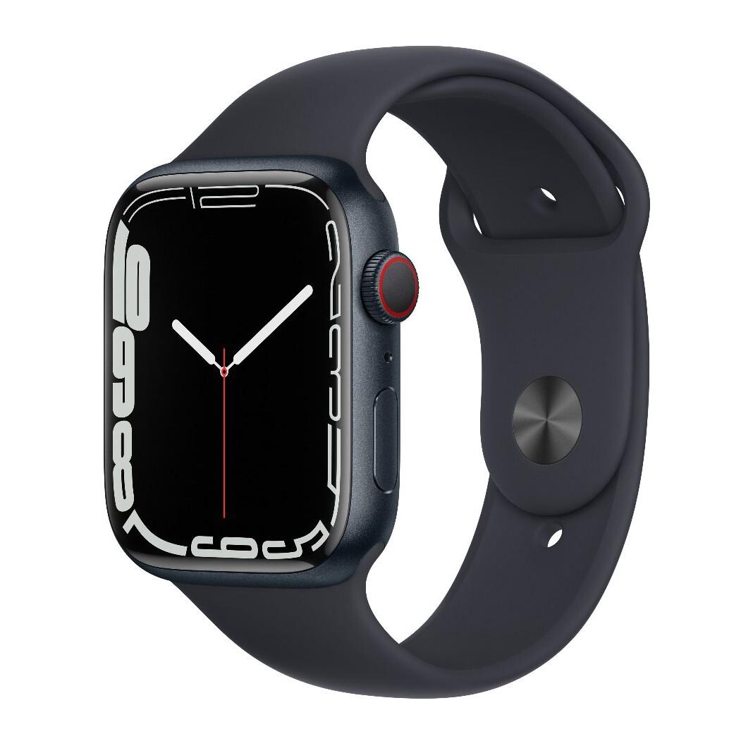 

Умные часы Apple Watch Series 7 Aluminium (GPS+Cellular), 41 mm, Midnight, Черный