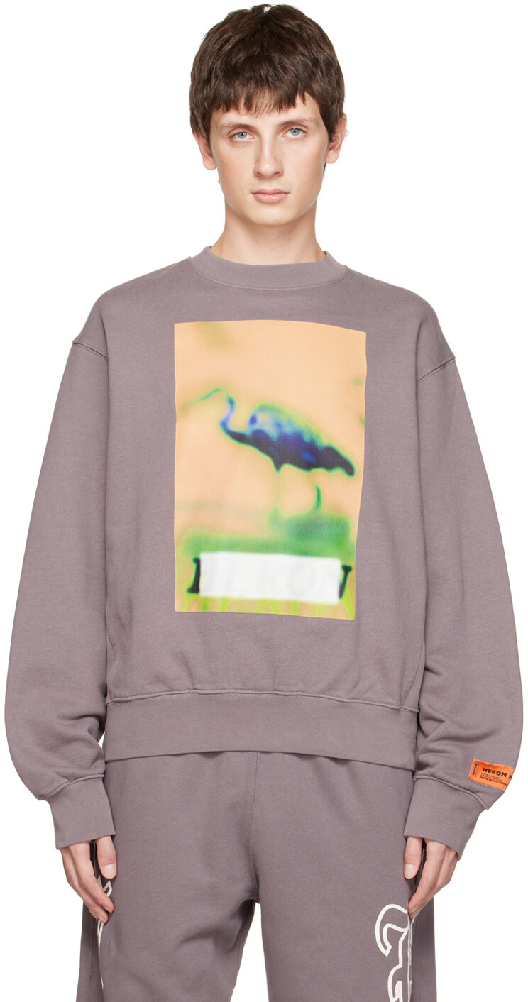 

Фиолетовый с круглым вырезом с цензурой Heron Preston