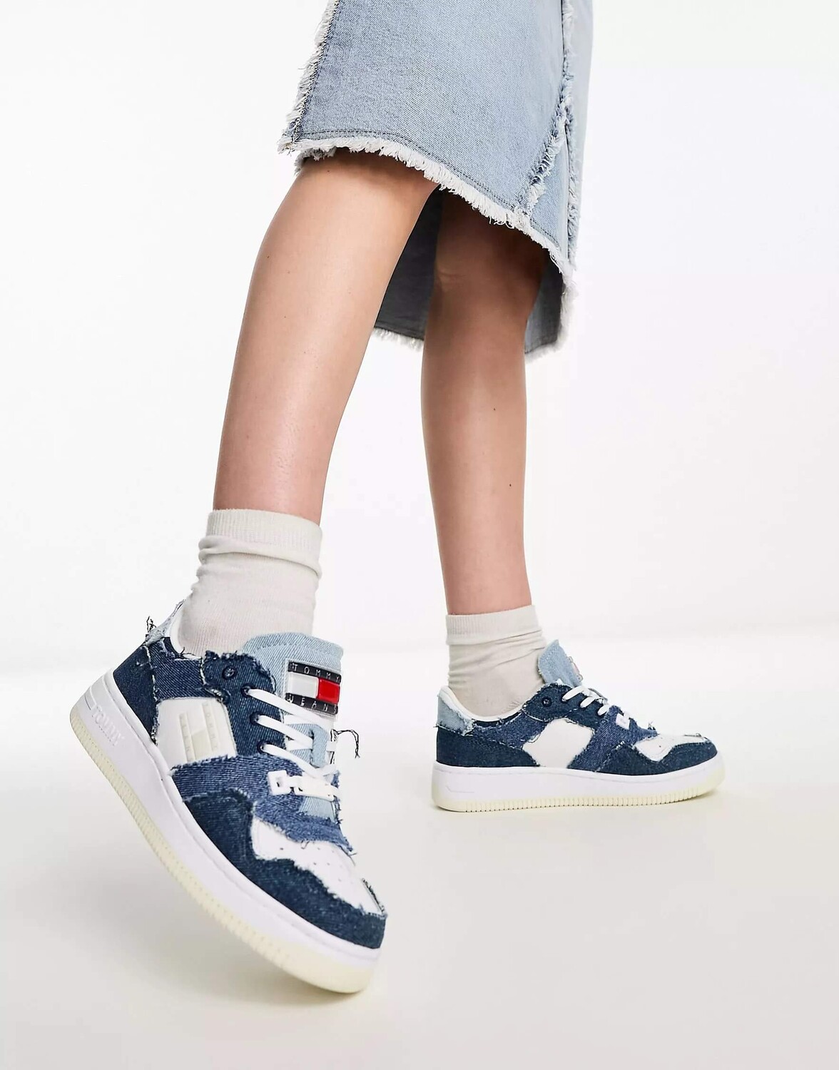 

Кеды Tommy Jeans Basket Denim, синий/белый