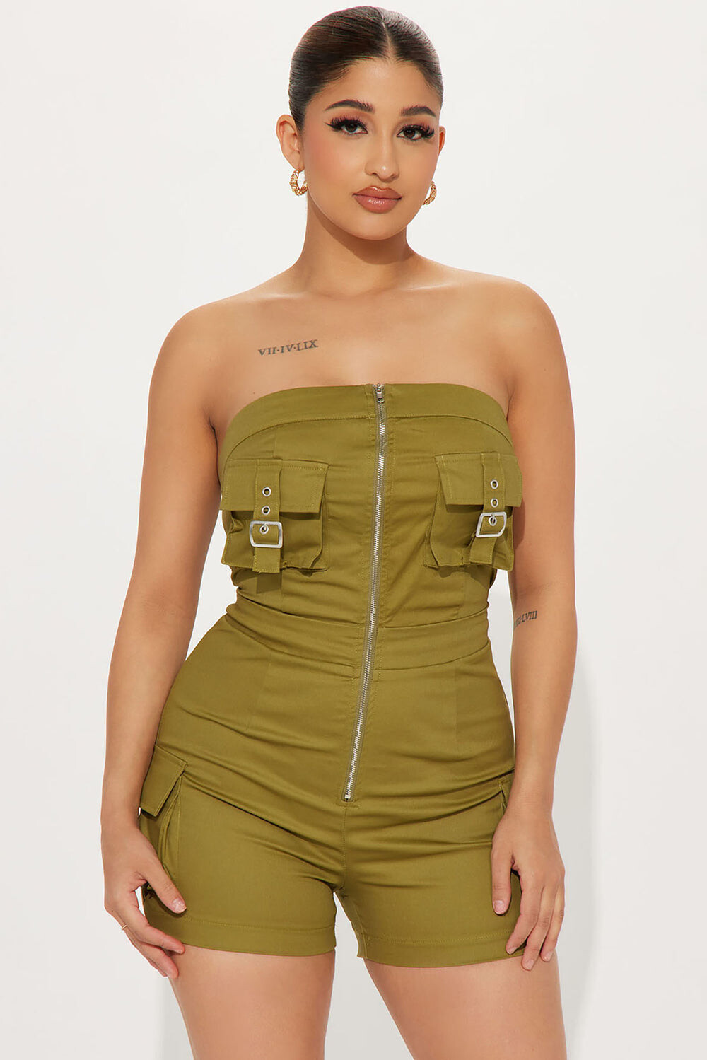 

Комбинезон Fashion Nova RJ1192, оливковый