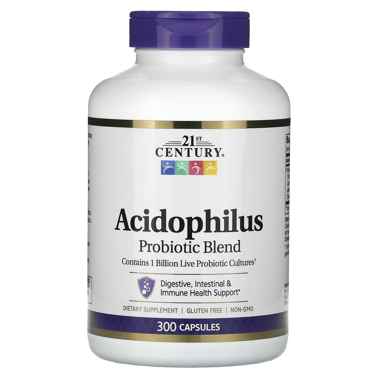 Пробиотическая смесь 21st Century Acidophilus, 300 капсул 21st century смесь пробиотиков acidophilus 100 капсул