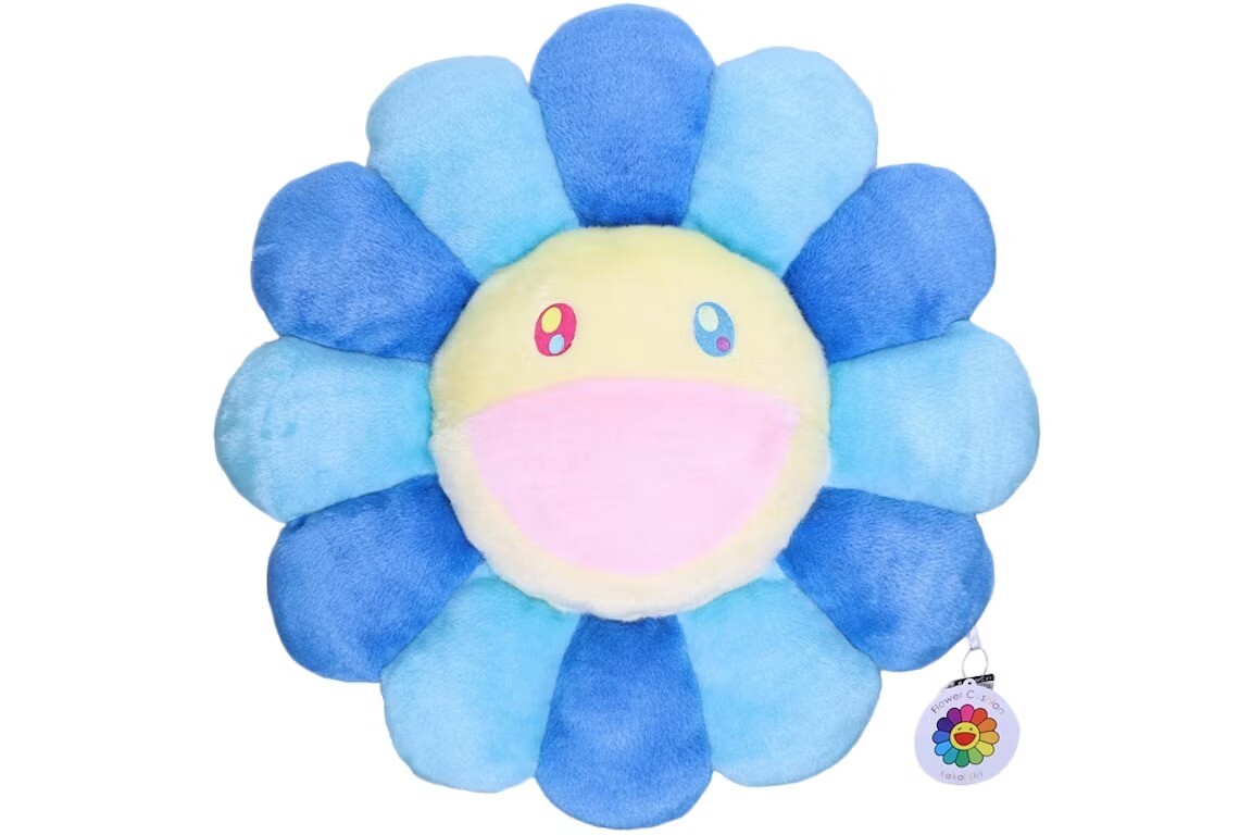 

Мягкая плюшевая фигурка Takashi Murakami Flower, 60 см, синий/голубой/желтый