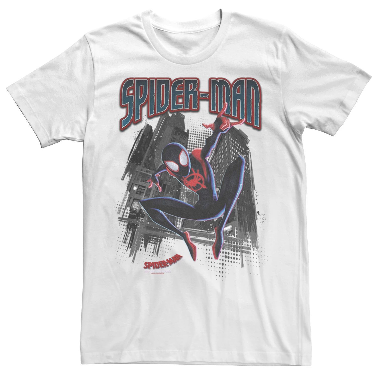 Мужская футболка Marvel Into The Spider-Verse Neon Skyline Licensed Character мужская майка marvel into the spider verse