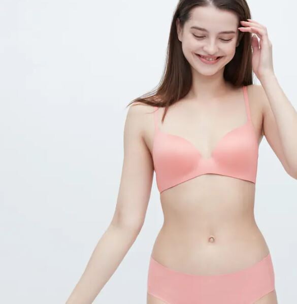 

Бюстгальтер без косточек с 3d-фиксацией Uniqlo 3d Hold Wireless, розовый
