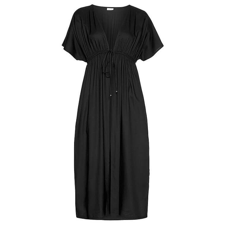 

Платье Lascana Open-Front Maxi, черный