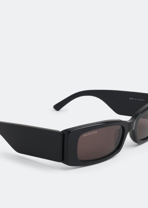 Солнечные очки BALENCIAGA Max Rectangle sunglasses, черный