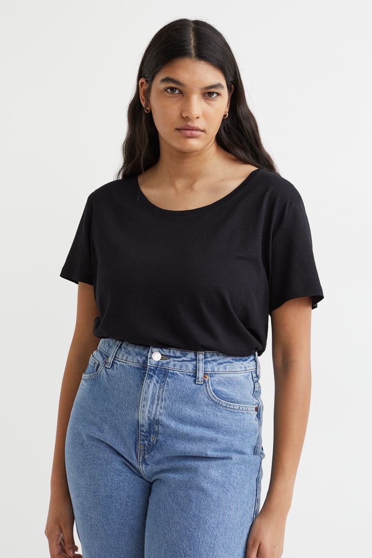 

Футболка из смесового модала H&M, черный
