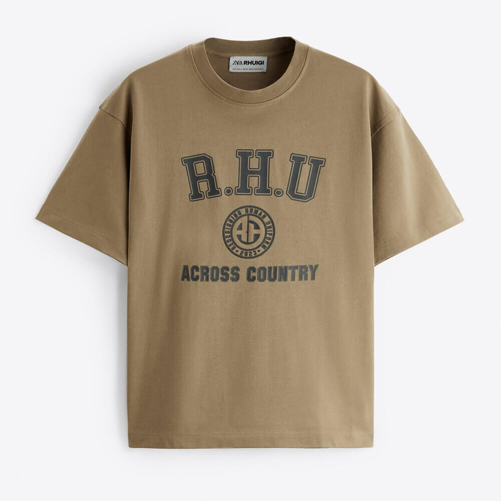 

Футболка Zara With Logo X Rhuigi - Limited Edition, светло-коричневый