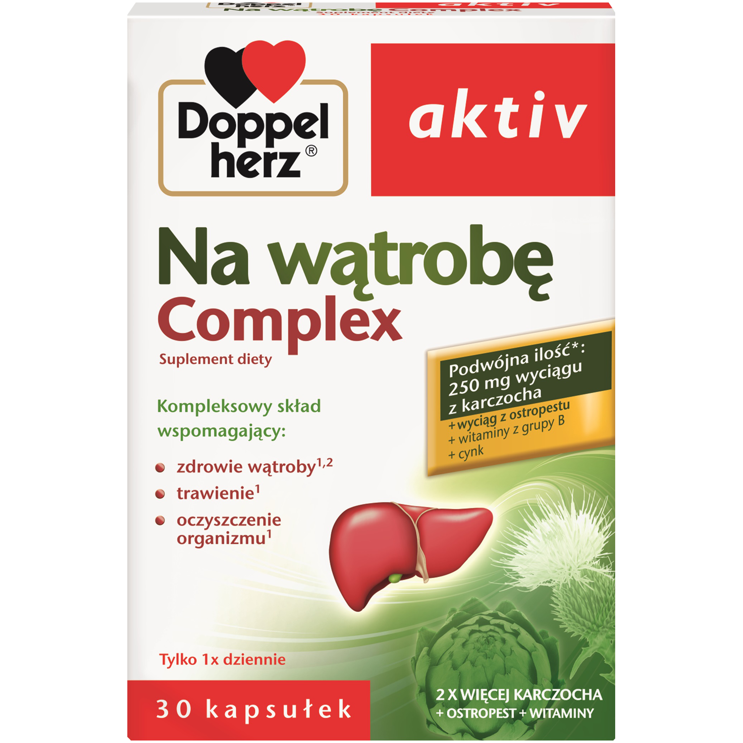 Doppelherz Aktiv Na Wątrobę Complex биологически активная добавка, 30 капсул/1 упаковка