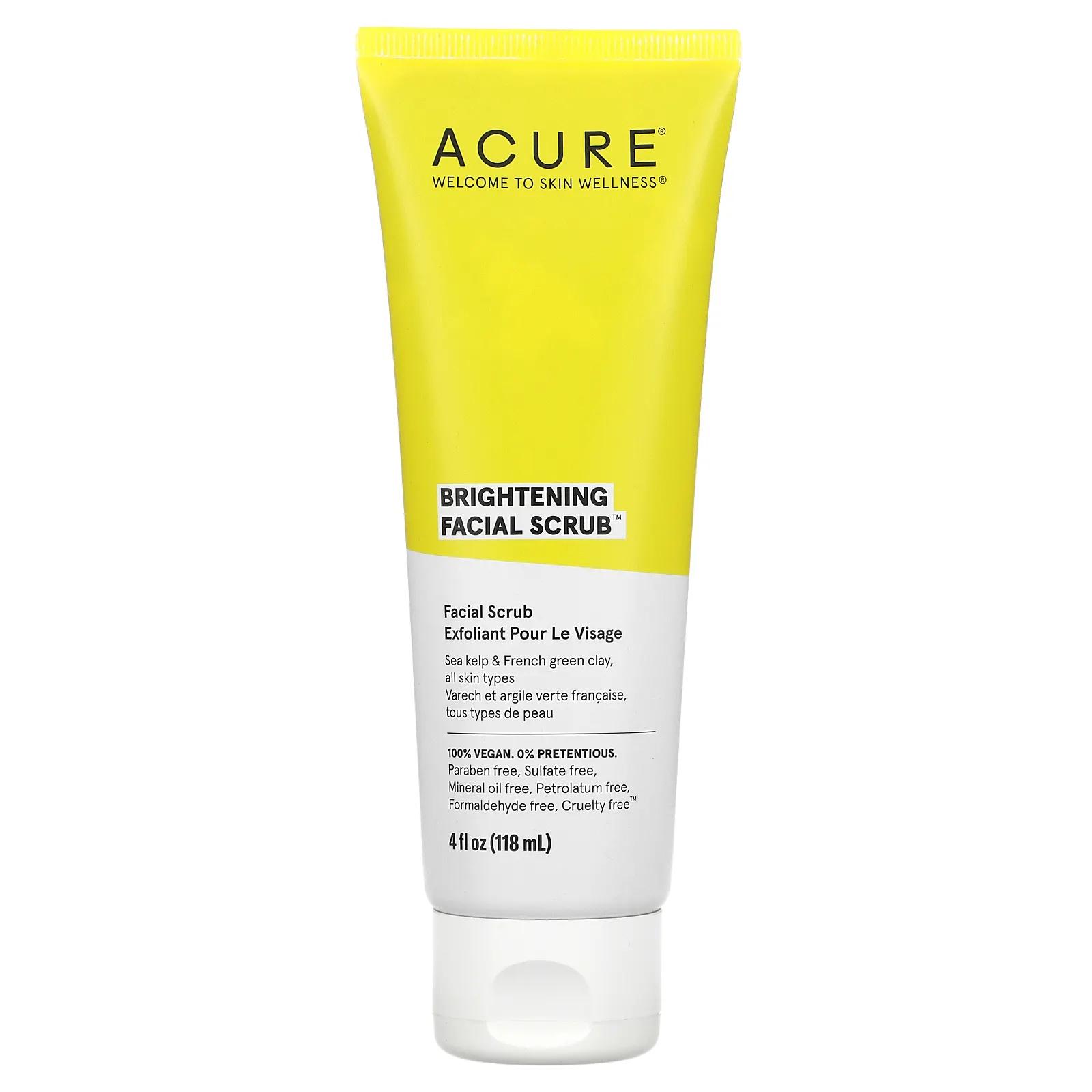 Acure Brilliantly Brightening скраб для лица 4 ж. унц. (118 мл) acure coconut