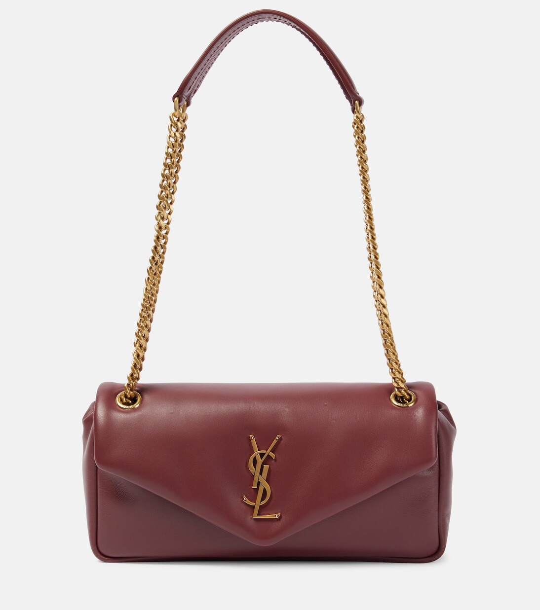 

Кожаная сумка через плечо calypso среднего размера Saint Laurent, красный
