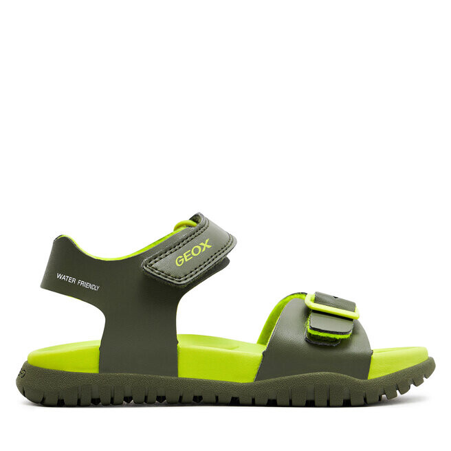 Сандалии Geox J Sandal Fusbetto Bo J35HMA 000BC C0914 S Military/Lime, хаки