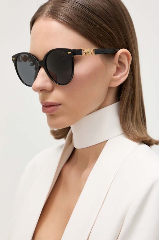 Солнечные очки Versace, черный