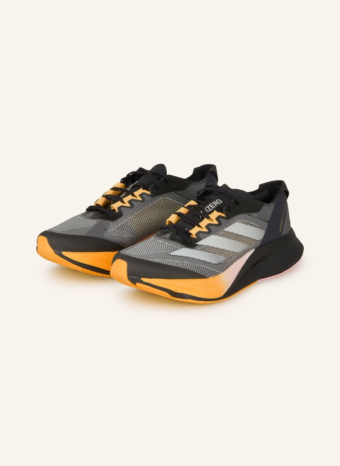 

Кроссовки adizero boston 12 adidas, цвет SCHWARZ/HELLGRAU/HELLORANGE