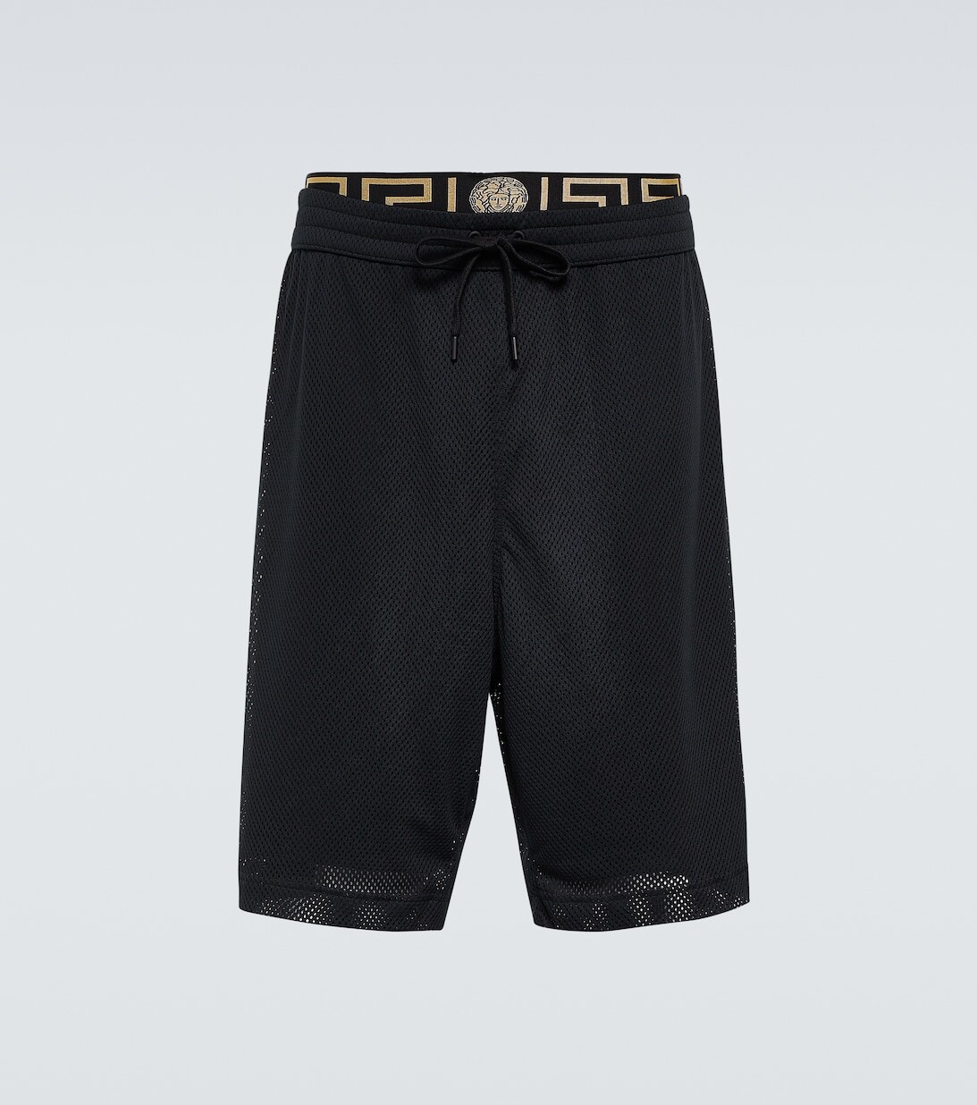 

Сетчатые шорты Greca Border Versace, черный