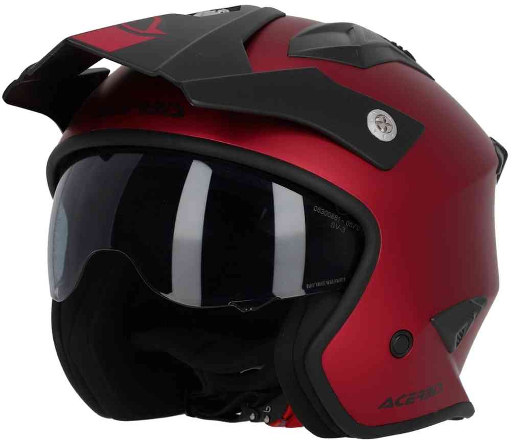 Aria Реактивный шлем металлик Acerbis, красный мэтт