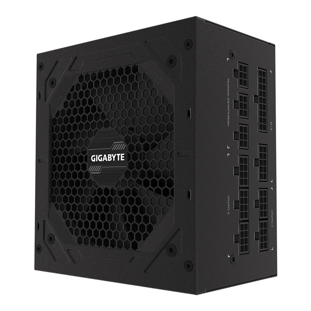 Блок питания Gigabyte GP P750GM, 80 Plus Gold, 750 Вт, чёрный кабель питания для процессора 8 8 контактов 4 4 контакта 18awg 60 см для gigabyte p750gm 750 вт p850gm 850 вт p1000gm 1000 вт золотистый полностью модульный
