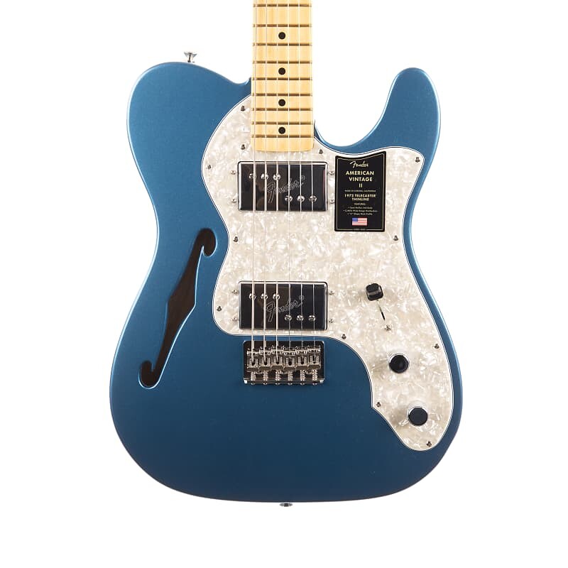 

Fender American Vintage II 1972 Telecaster Thinline Maple — синий Лейк-Плэсид Fender American II Telecaster Thinline Maple -